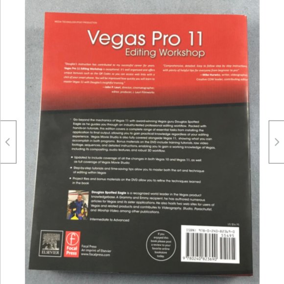 Vegas Pro 11 Editing Workshop Doug Spotted Eagle Manual (no DVD) - Picture 3 of 5